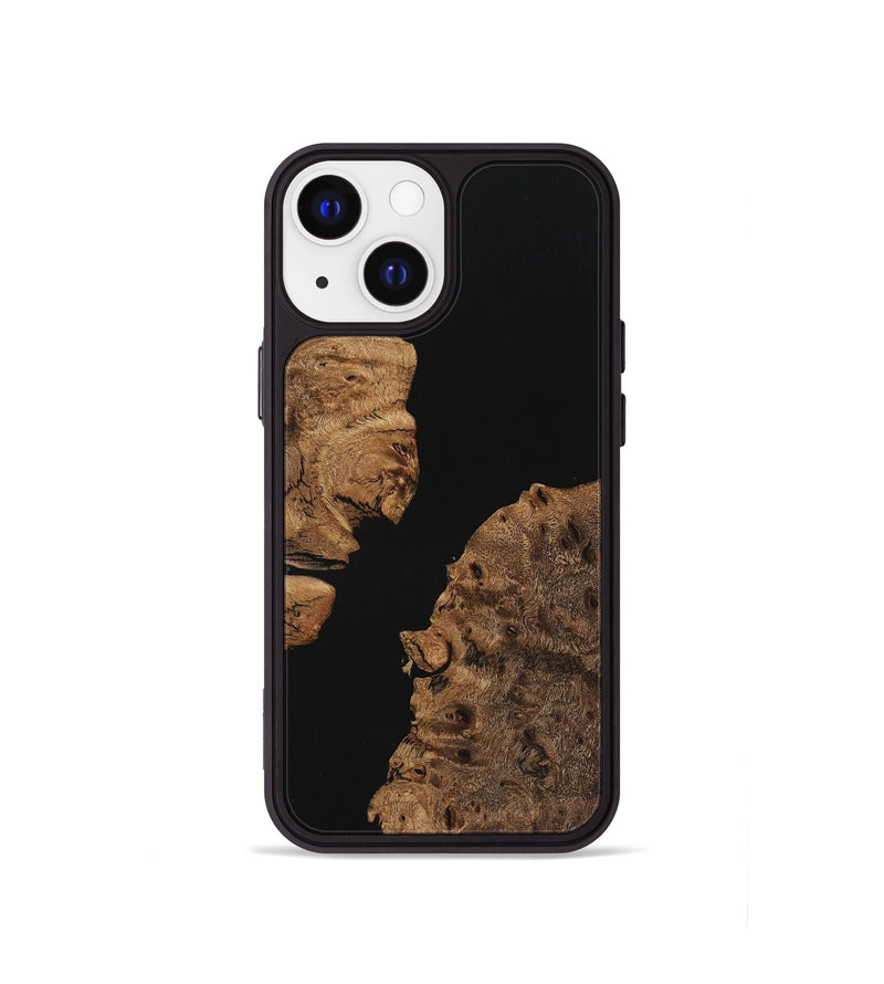 iPhone 13 mini Wood Phone Case - Zayn (Pure Black, 725915)