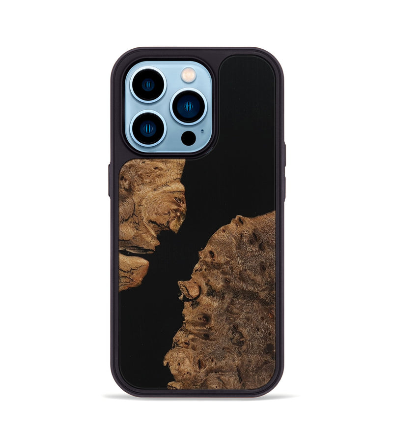 iPhone 14 Pro Wood Phone Case - Zayn (Pure Black, 725915)