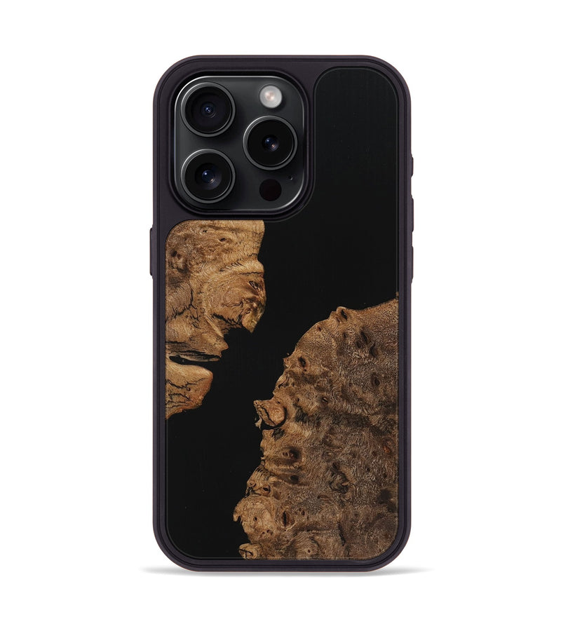 iPhone 15 Pro Wood Phone Case - Zayn (Pure Black, 725915)