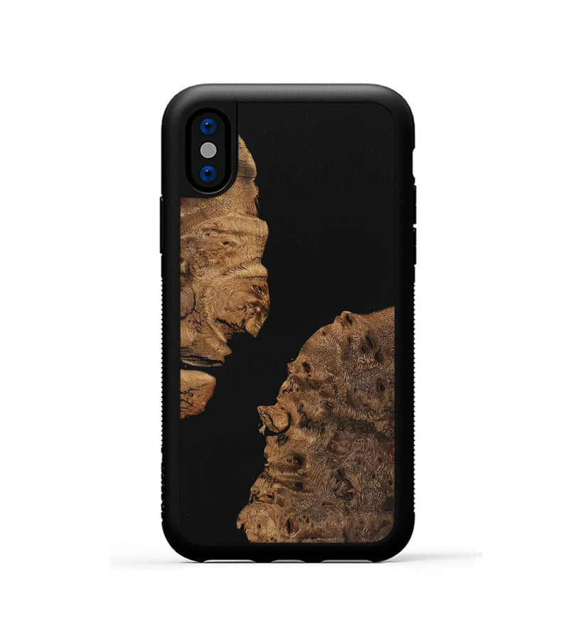 iPhone Xs Wood Phone Case - Zayn (Pure Black, 725915)