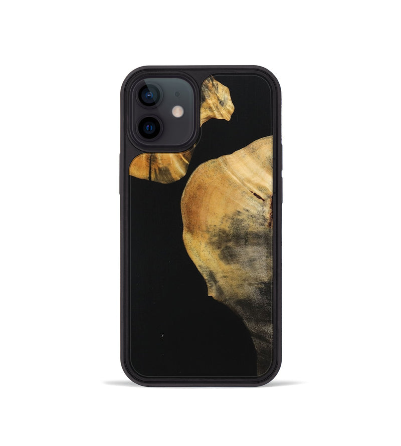 iPhone 12 mini Wood Phone Case - Staci (Pure Black, 725918)