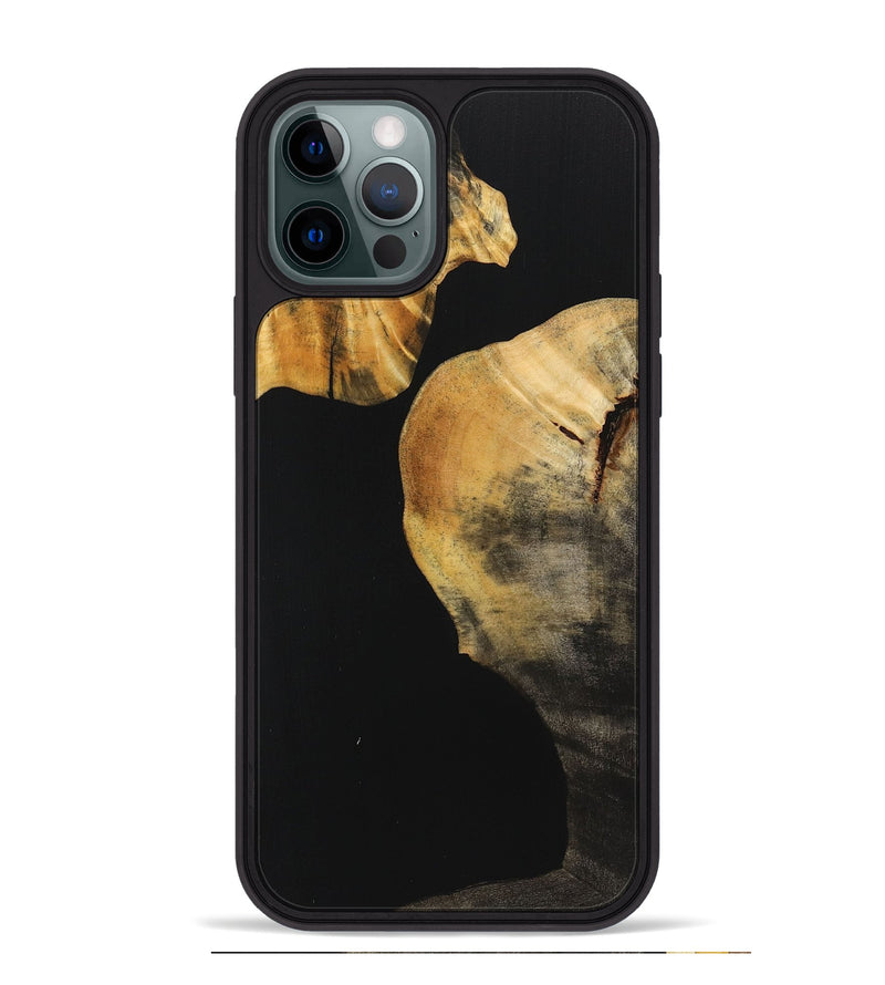 iPhone 12 Pro Max Wood Phone Case - Staci (Pure Black, 725918)