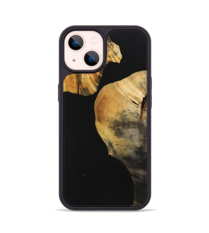 iPhone 14 Wood Phone Case - Staci (Pure Black, 725918)