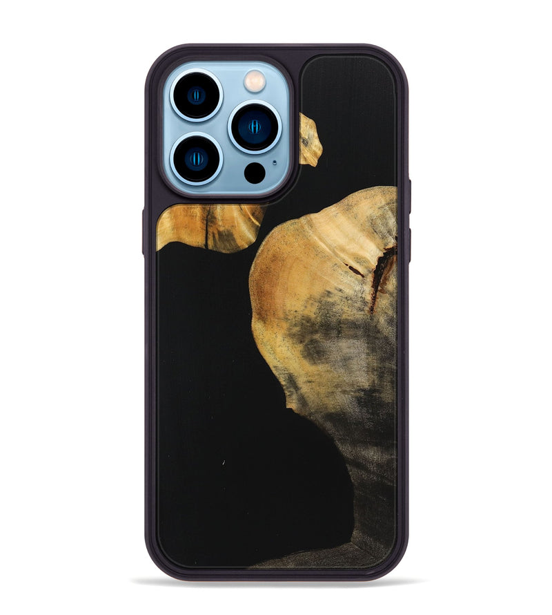 iPhone 14 Pro Max Wood Phone Case - Staci (Pure Black, 725918)