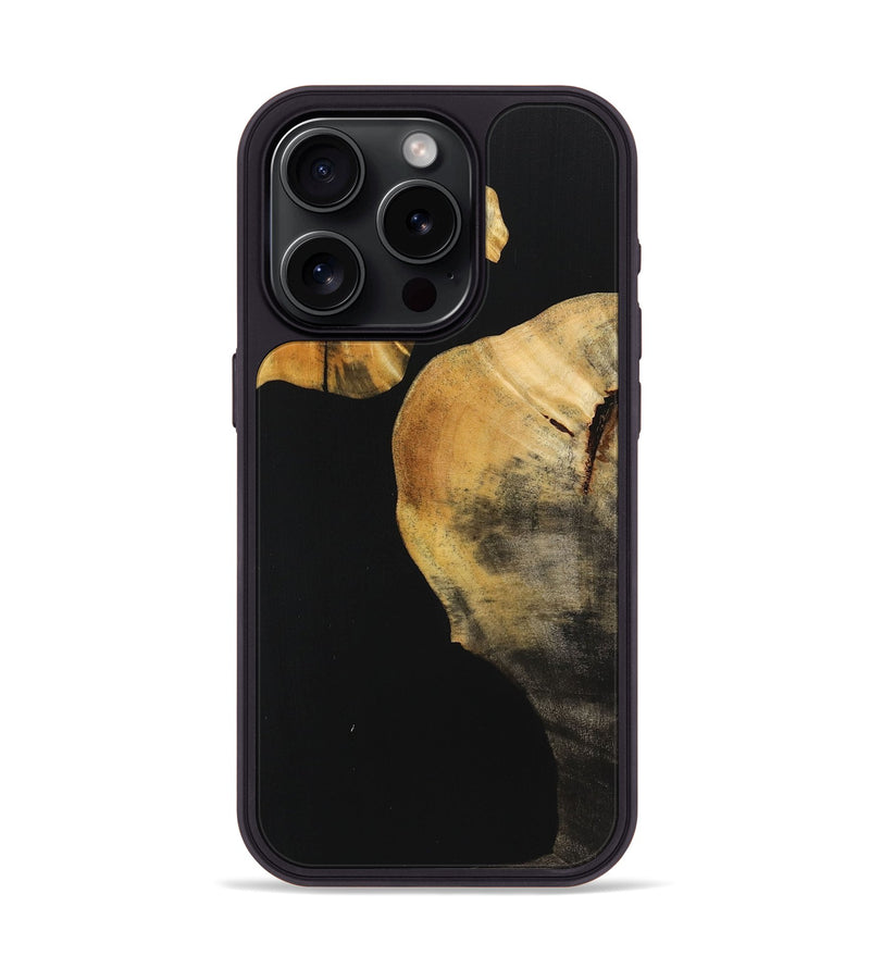 iPhone 15 Pro Wood Phone Case - Staci (Pure Black, 725918)