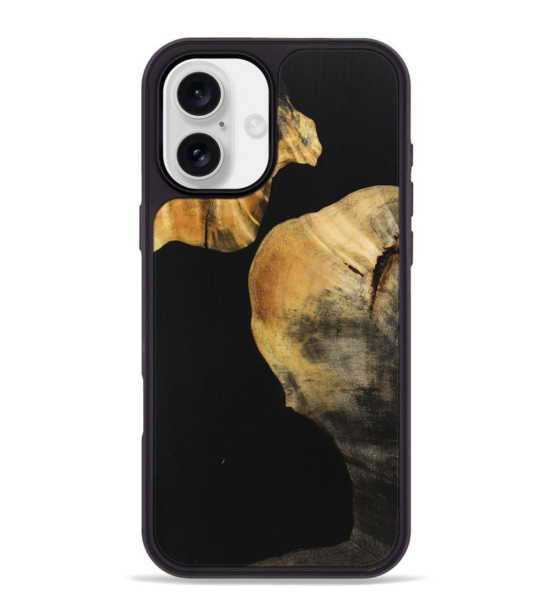 iPhone 16 Plus Wood Phone Case - Staci (Pure Black, 725918)