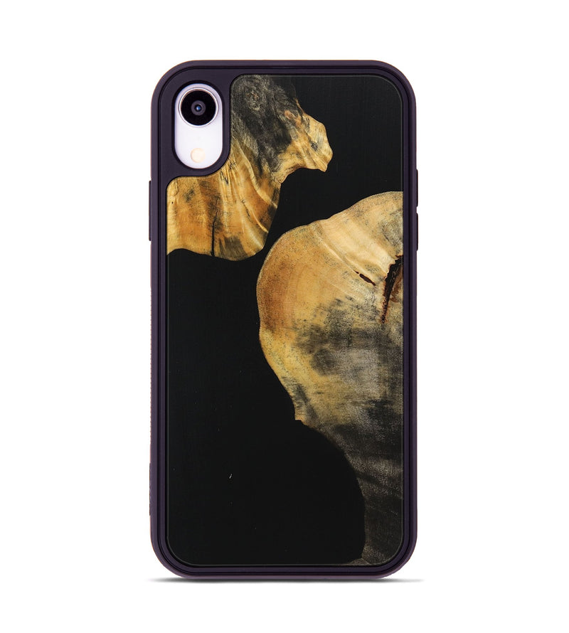 iPhone Xr Wood Phone Case - Staci (Pure Black, 725918)