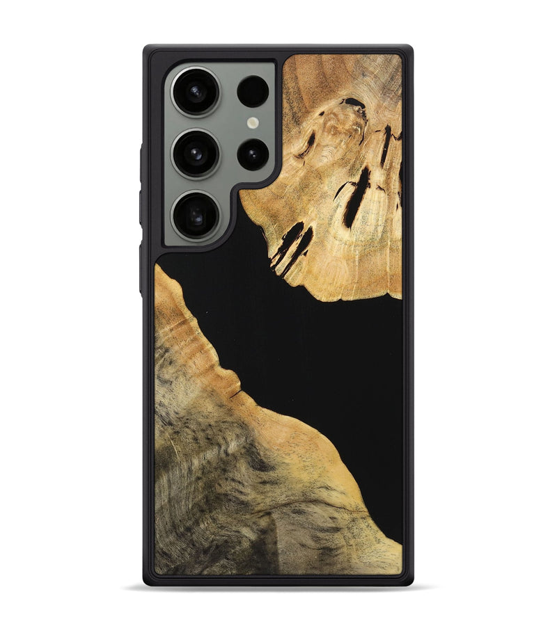 Galaxy S24 Ultra Wood Phone Case - Ian (Pure Black, 725919)