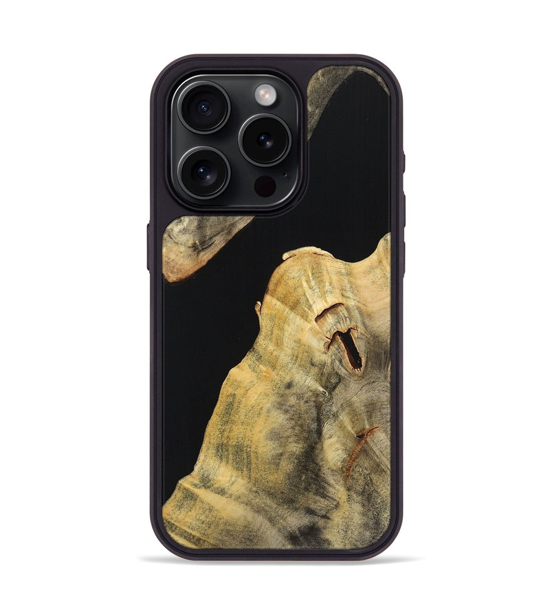 iPhone 15 Pro Wood Phone Case - Drew (Pure Black, 725920)