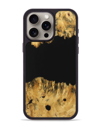 iPhone 15 Pro Max Wood Phone Case - Melissa (Pure Black, 725921)