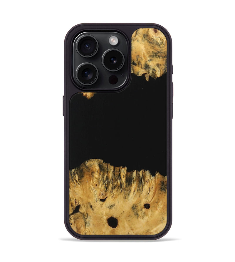 iPhone 15 Pro Wood Phone Case - Melissa (Pure Black, 725921)