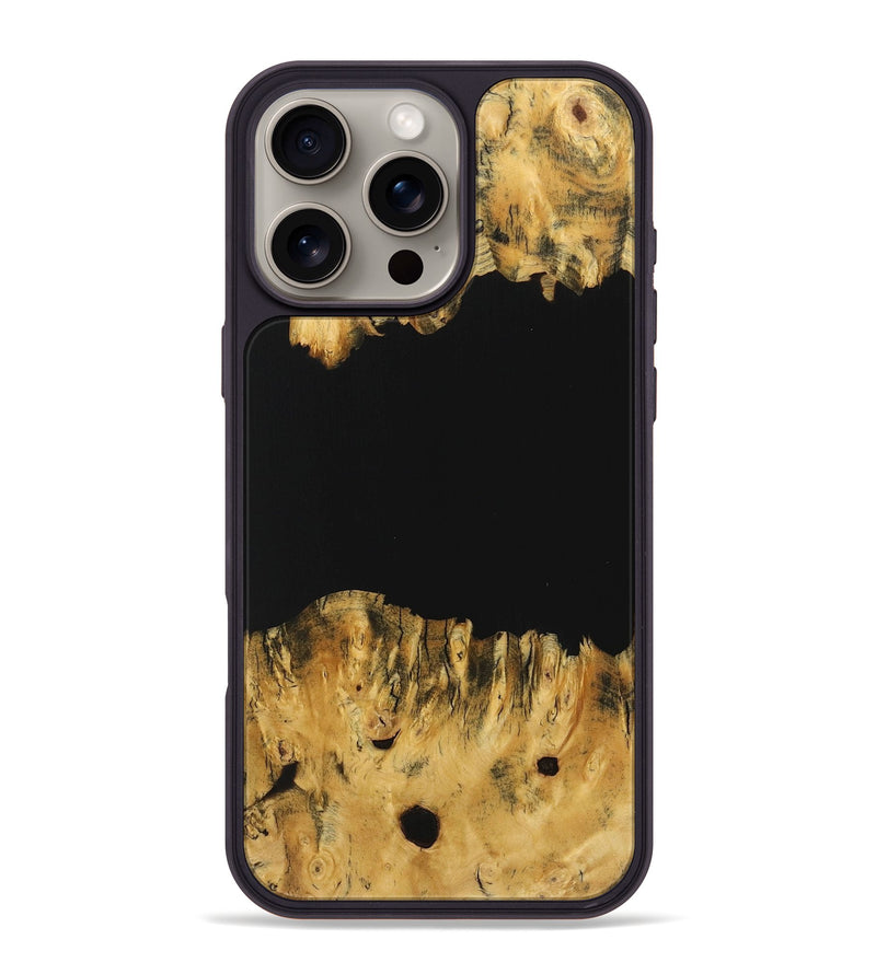 iPhone 16 Pro Max Wood Phone Case - Melissa (Pure Black, 725921)