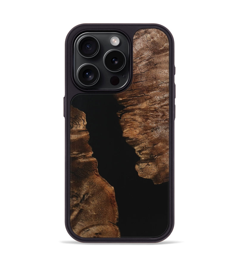 iPhone 15 Pro Wood Phone Case - Lula (Pure Black, 725923)