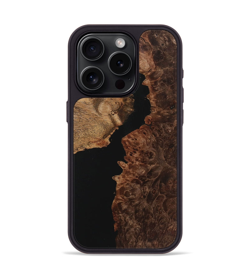 iPhone 15 Pro Wood Phone Case - Jarrett (Pure Black, 725925)