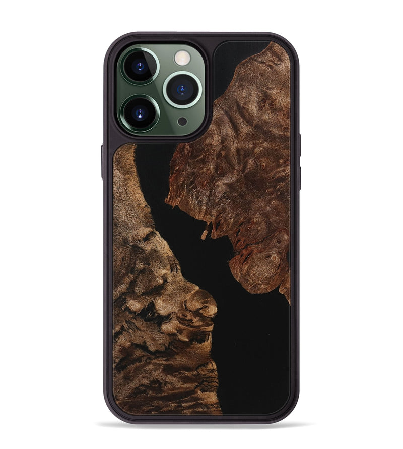 iPhone 13 Pro Max Wood Phone Case - Zaiden (Pure Black, 725927)