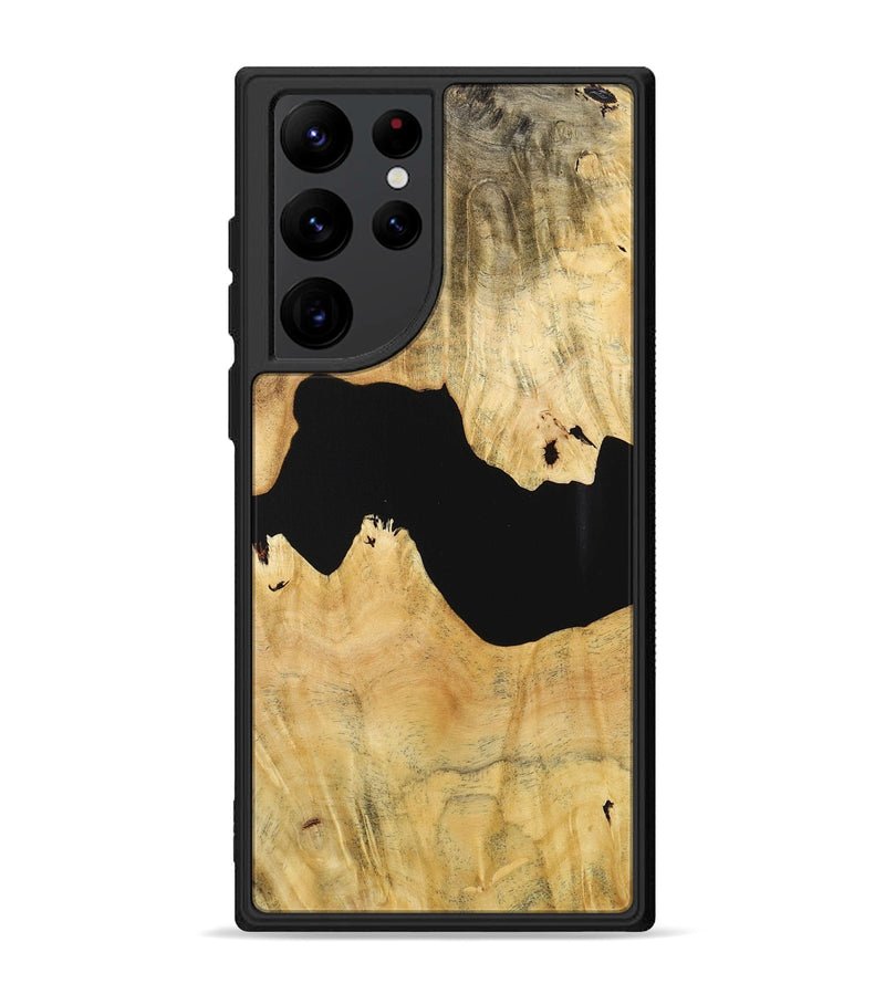 Galaxy S22 Ultra Wood Phone Case - Patrick (Pure Black, 725930)