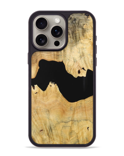 iPhone 15 Pro Max Wood Phone Case - Patrick (Pure Black, 725930)