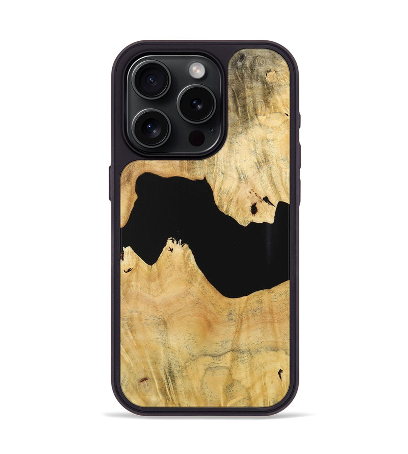 iPhone 15 Pro Wood Phone Case - Patrick (Pure Black, 725930)