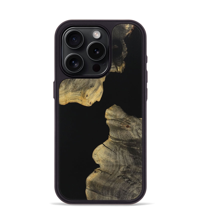 iPhone 15 Pro Wood Phone Case - Cierra (Pure Black, 725932)