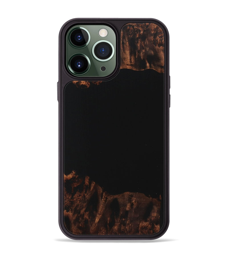 iPhone 13 Pro Max Wood Phone Case - Cathy (Pure Black, 725935)