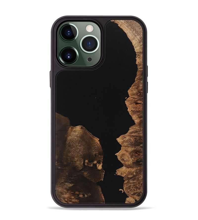 iPhone 13 Pro Max Wood Phone Case - Hannah (Pure Black, 725937)