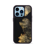 iPhone 14 Pro Wood Phone Case - Patricia (Pure Black, 725941)