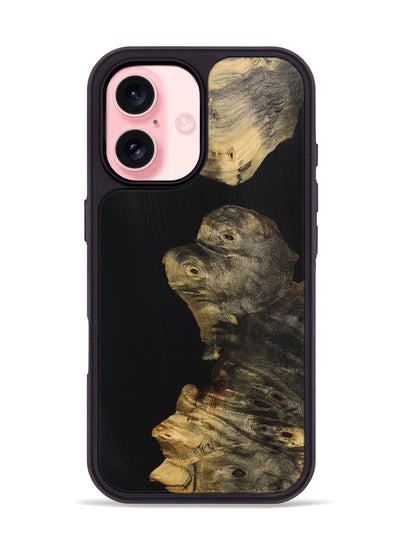 iPhone 16 Wood Phone Case - Patricia (Pure Black, 725941)