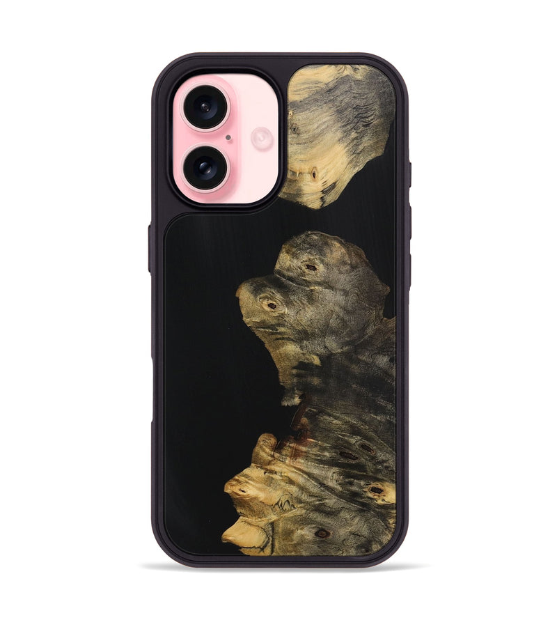 iPhone 16 Wood Phone Case - Patricia (Pure Black, 725941)