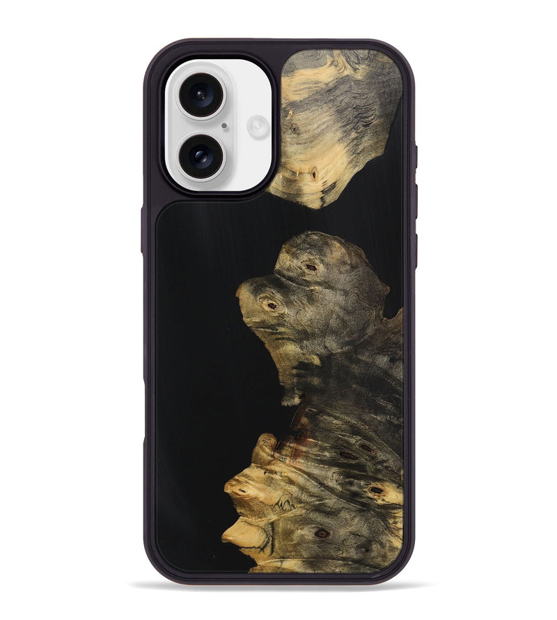 iPhone 16 Plus Wood Phone Case - Patricia (Pure Black, 725941)