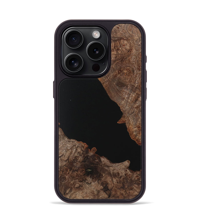 iPhone 15 Pro Wood Phone Case - Tucker (Pure Black, 725949)