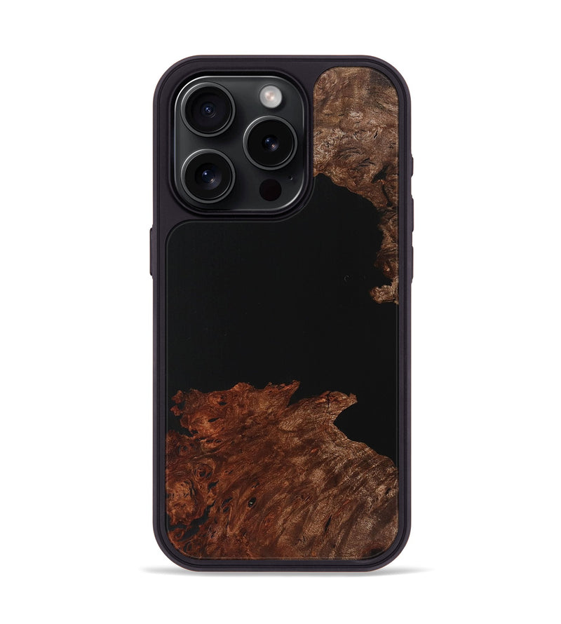 iPhone 15 Pro Wood Phone Case - Robin (Pure Black, 725951)