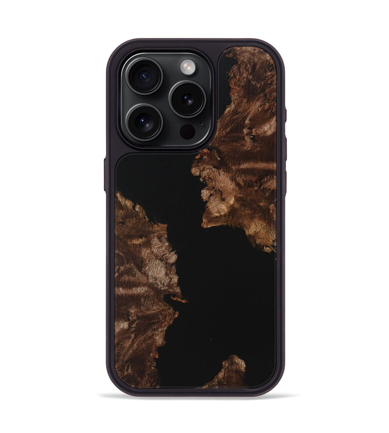 iPhone 15 Pro Wood Phone Case - Analia (Pure Black, 725952)