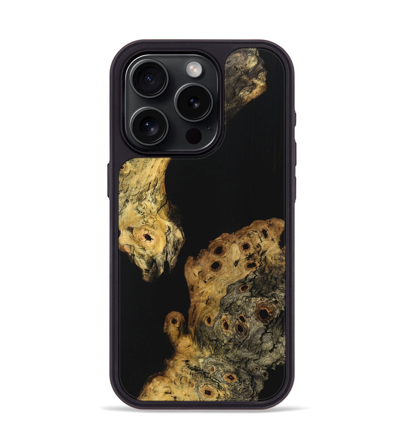 iPhone 15 Pro Wood Phone Case - Frankie (Pure Black, 725954)