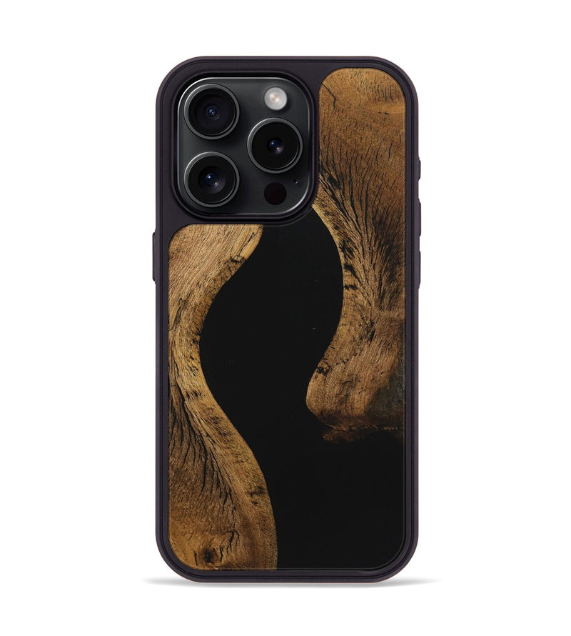 iPhone 15 Pro Wood Phone Case - Harlow (Pure Black, 725958)