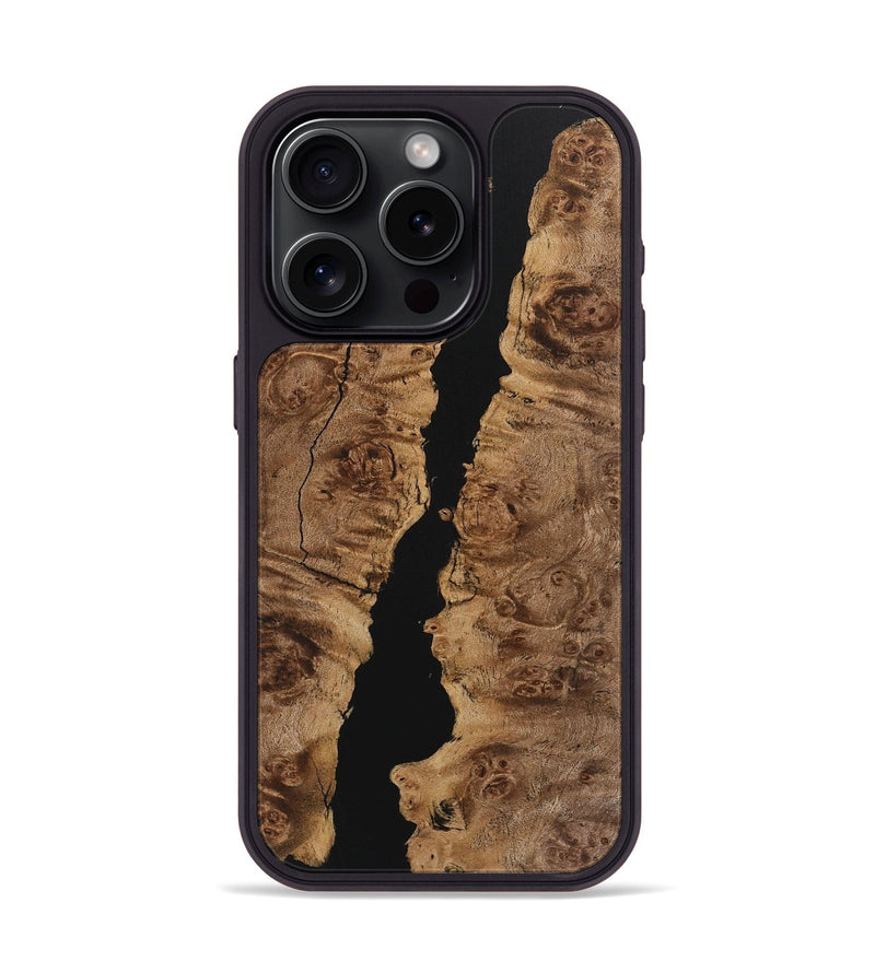 iPhone 15 Pro Wood Phone Case - Juanita (Pure Black, 725959)