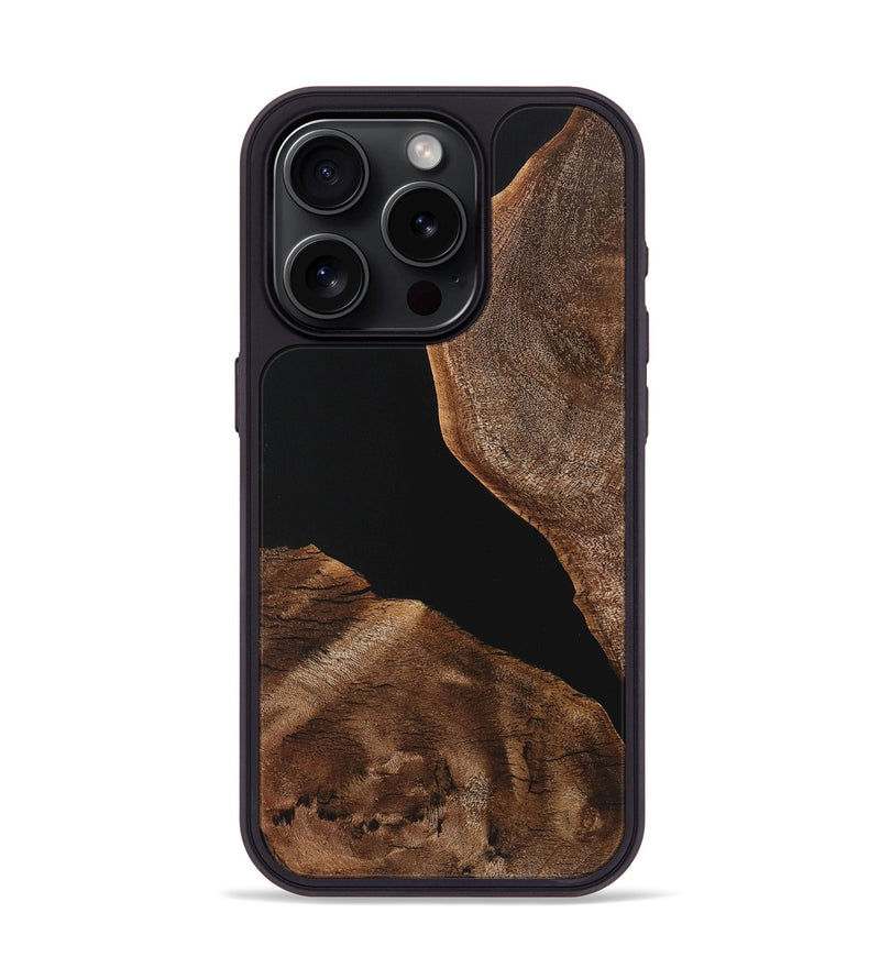 iPhone 15 Pro Wood Phone Case - Anna (Pure Black, 725965)