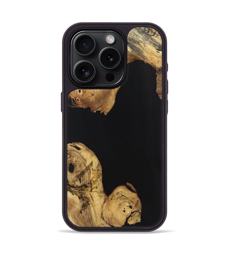 iPhone 15 Pro Wood Phone Case - Maci (Pure Black, 725967)