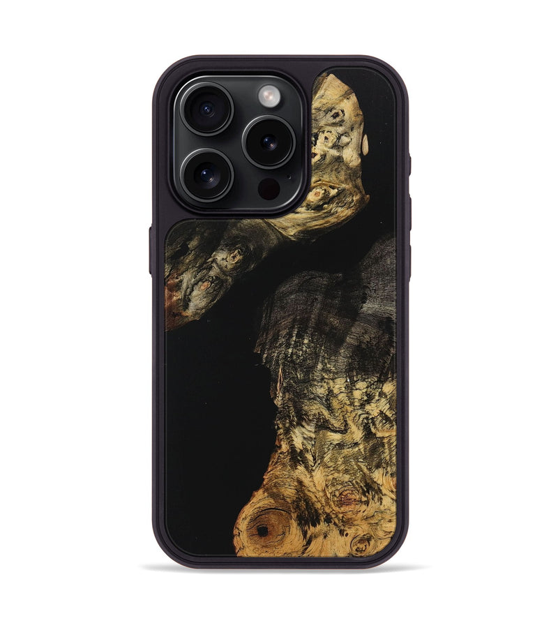 iPhone 15 Pro Wood Phone Case - Aliyah (Pure Black, 725970)