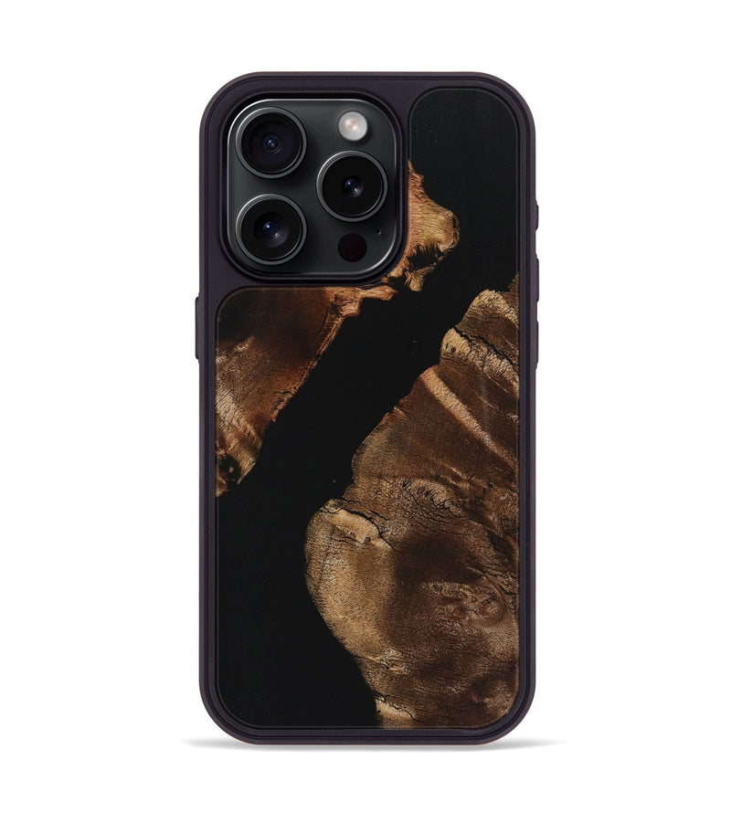 iPhone 15 Pro Wood Phone Case - Christa (Pure Black, 725975)