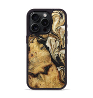 iPhone 15 Pro Wood Phone Case - Tisha (Black & White, 725985)