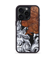 iPhone 15 Pro Wood Phone Case - Katlyn (Black & White, 725986)