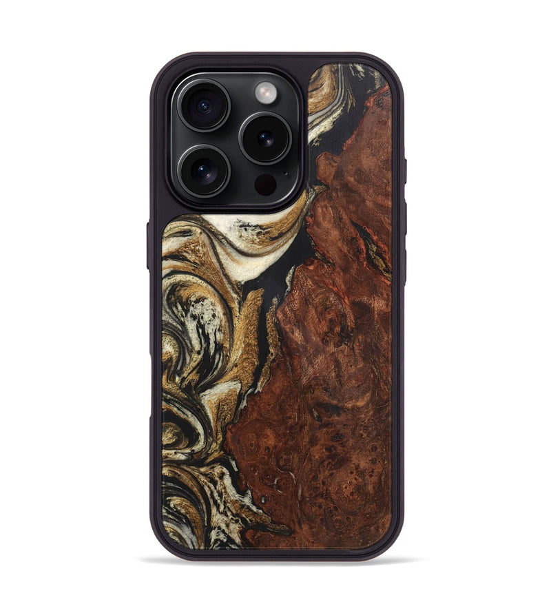 iPhone 16 Pro Wood Phone Case - Jill (Black & White, 725987)