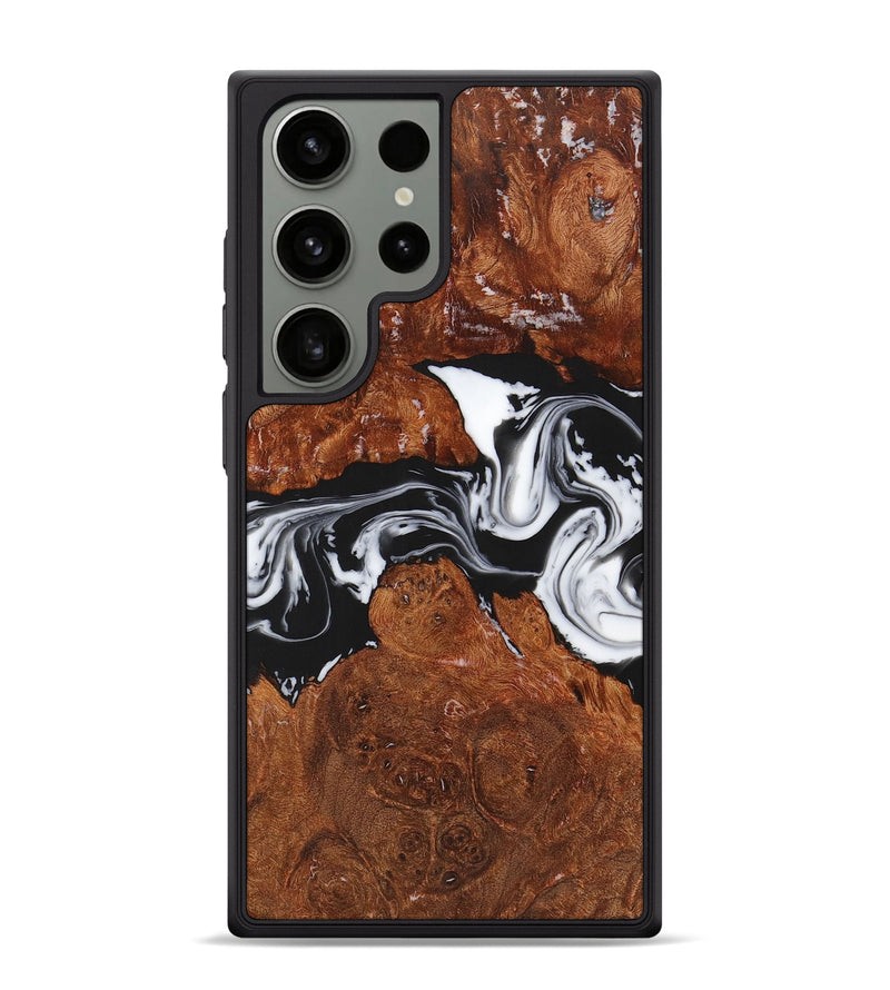 Galaxy S24 Ultra Wood Phone Case - Clay (Black & White, 725988)