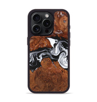 iPhone 15 Pro Wood Phone Case - Clay (Black & White, 725988)