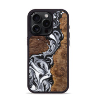 iPhone 15 Pro Wood Phone Case - Glenn (Black & White, 725990)