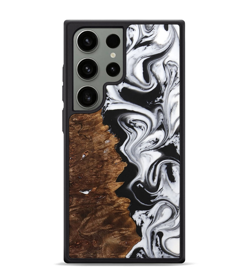 Galaxy S24 Ultra Wood Phone Case - Rachelle (Black & White, 725992)