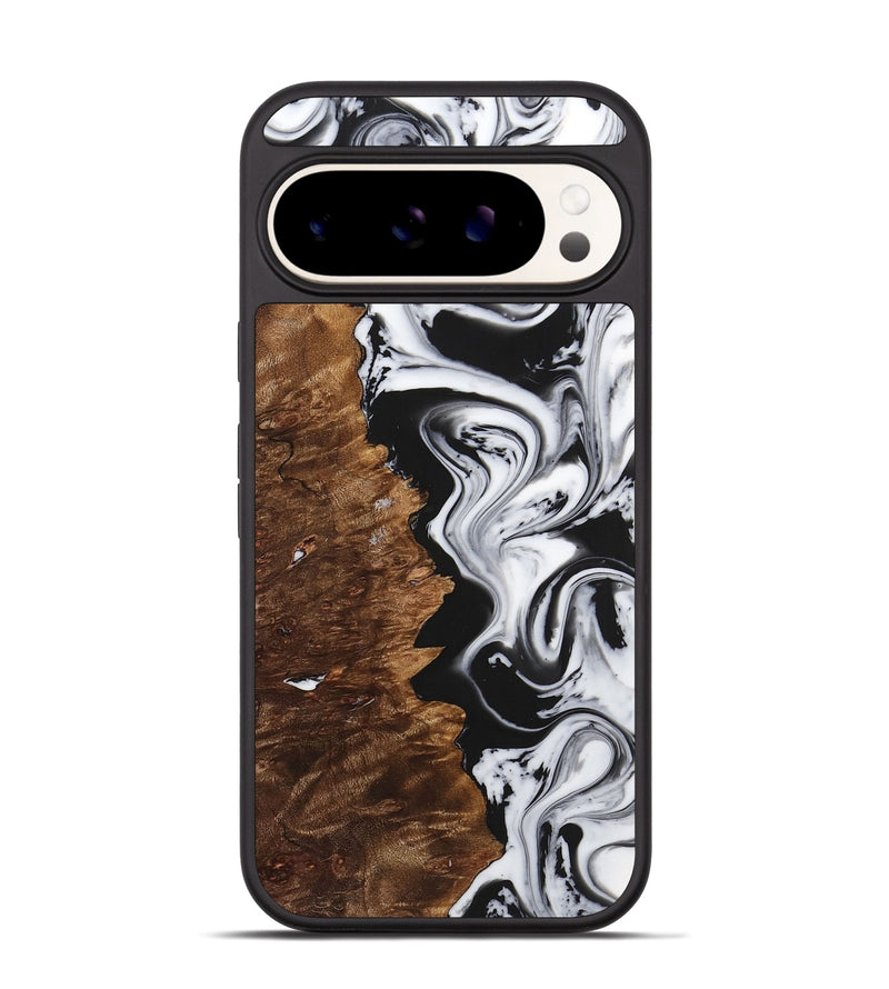 Pixel 9 Pro Wood Phone Case - Rachelle (Black & White, 725992)