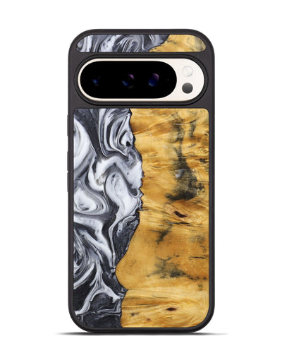 Pixel 9 Pro Wood Phone Case - Marlon (Black & White, 725995)