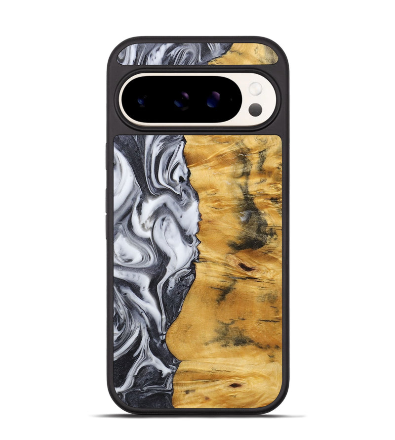 Pixel 9 Pro Wood Phone Case - Marlon (Black & White, 725995)