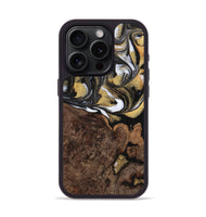 iPhone 15 Pro Wood Phone Case - Robyn (Black & White, 725996)